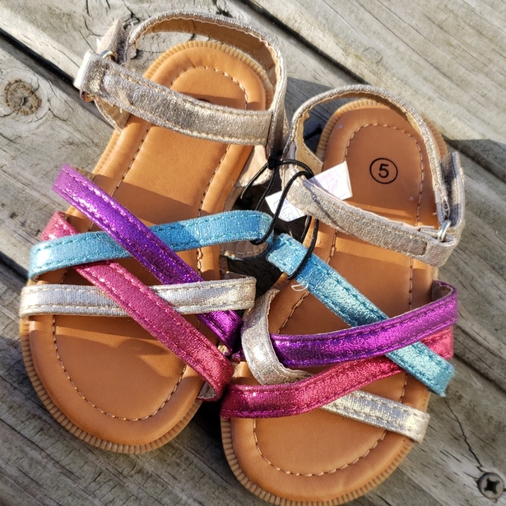 Metallic Rainbow Sandals